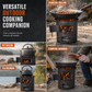 📢📢40% OFF !! ⏰Heavy-Duty Portable Wood & Charcoal Camping Stove – High-Efficiency Bottom Draft Airflow for Smoke-Reduced Combustion, Thickened Anti-Warp Carbon Steel & Versatile 3-in-1 Boil Grill Simmer – Dual-Fuel Outdoor BBQ & Heating Burner 🪵