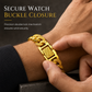 ✨60%OFF🔥 Men's Vietnamese Sand-Gold Style Bracelet – Matte Sandblasted Finish & Watch Clasp💎
