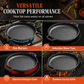 🥞Thickened Cast Iron Flat Griddle – Warp-Free, Even Heat & Built for Life