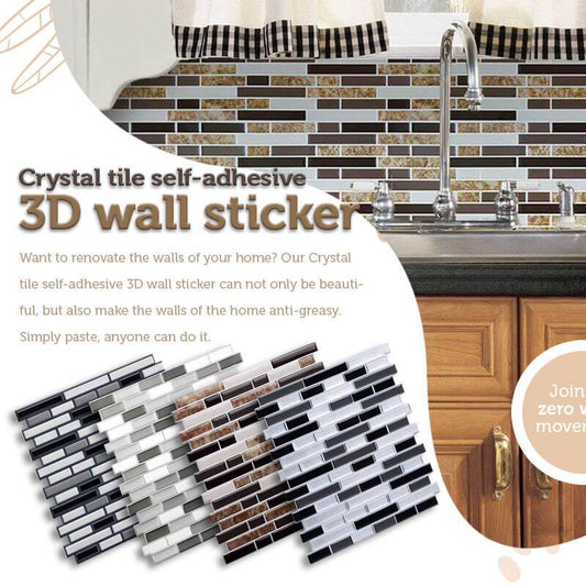 【Autumn promotion】Crystal tile self-adhesive 3D wall sticker