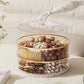Luxury High Transparency Diamond Texture Compartment Snacks & Fruit Tray